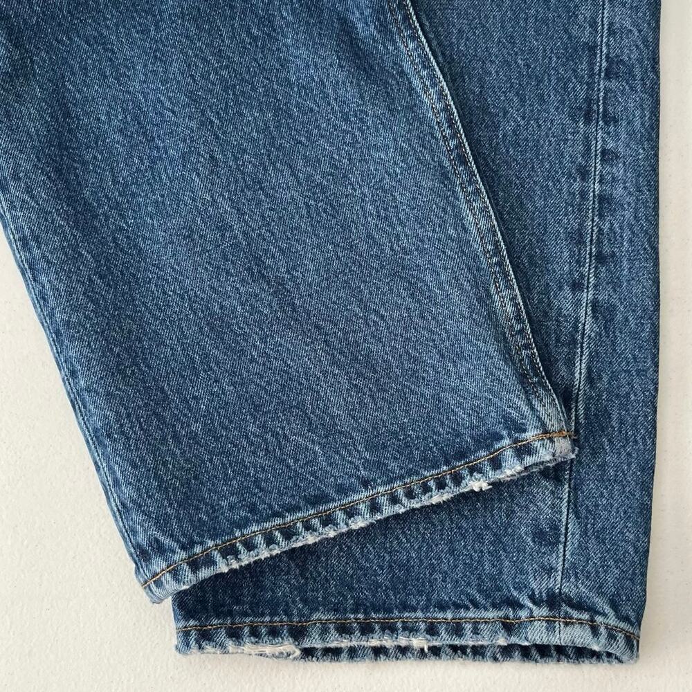 Agolde 90's Jean Size 32 Organic Cotton Straight Leg Button Fly Denim A069H-1141 - Picture 8 of 10